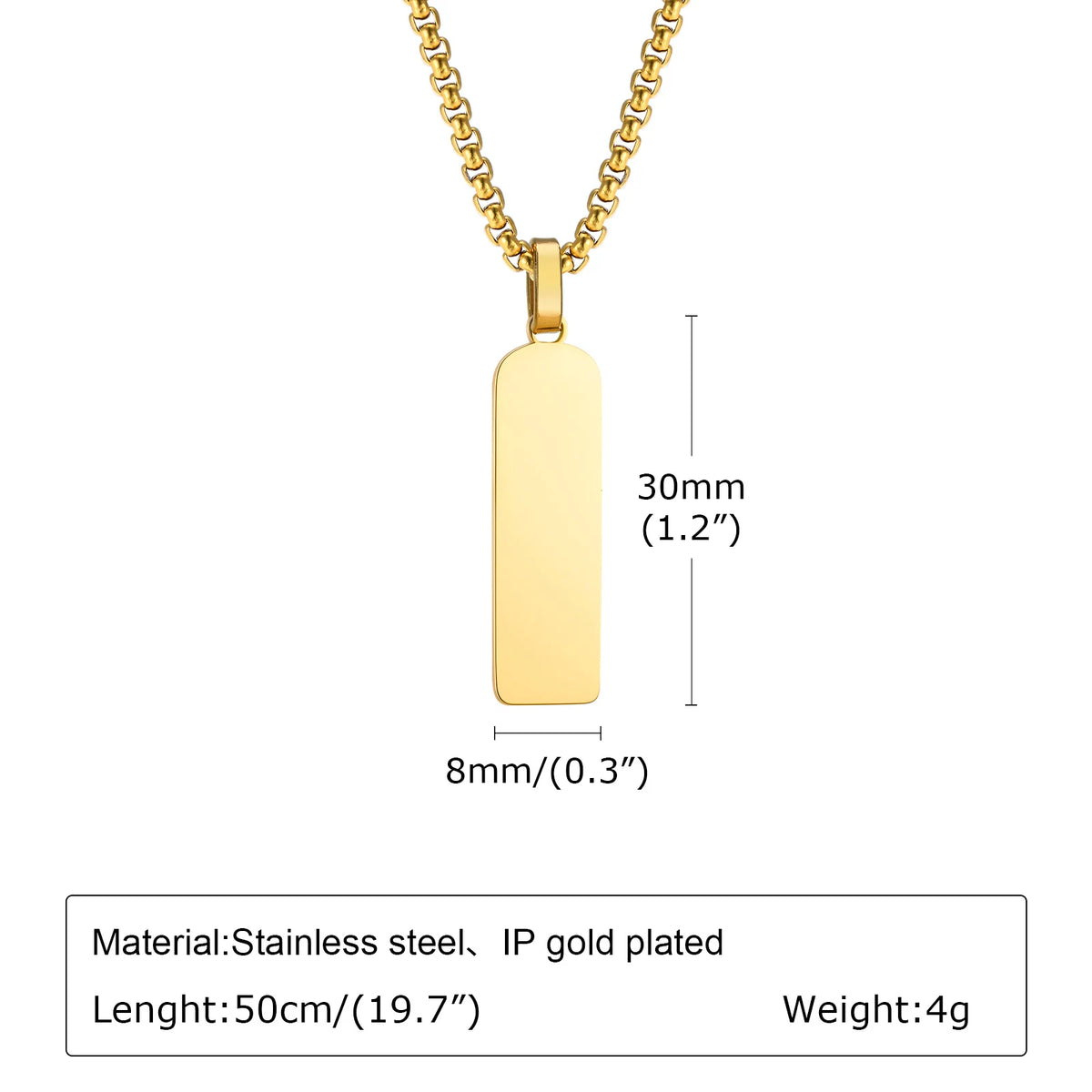 Initial Bar Mens Necklaces,Stainless Steel Vertical Geometric Pendant Collar with A-Z Letters,Casual Personalited Gift for Him