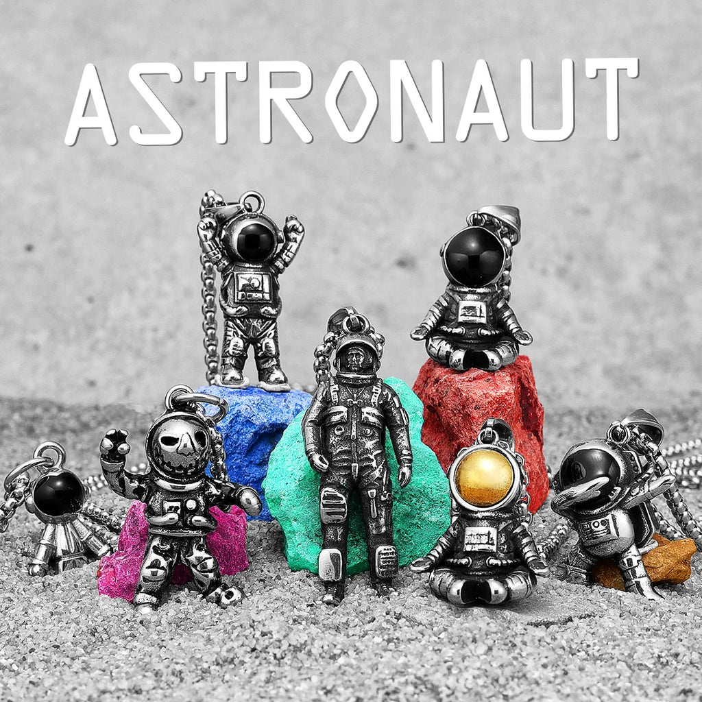 PENDRA Spaceman Astronaut Steel Necklace