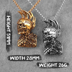 Gothic Rules Skull Punk Rock Hiphop Men Necklaces Pendants Chain for Boy Male Stainless Steel Jewelry Creativity Gift Wholesale