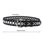 PENDRA Celesaya Leather Rivet Studded Gothic Belt