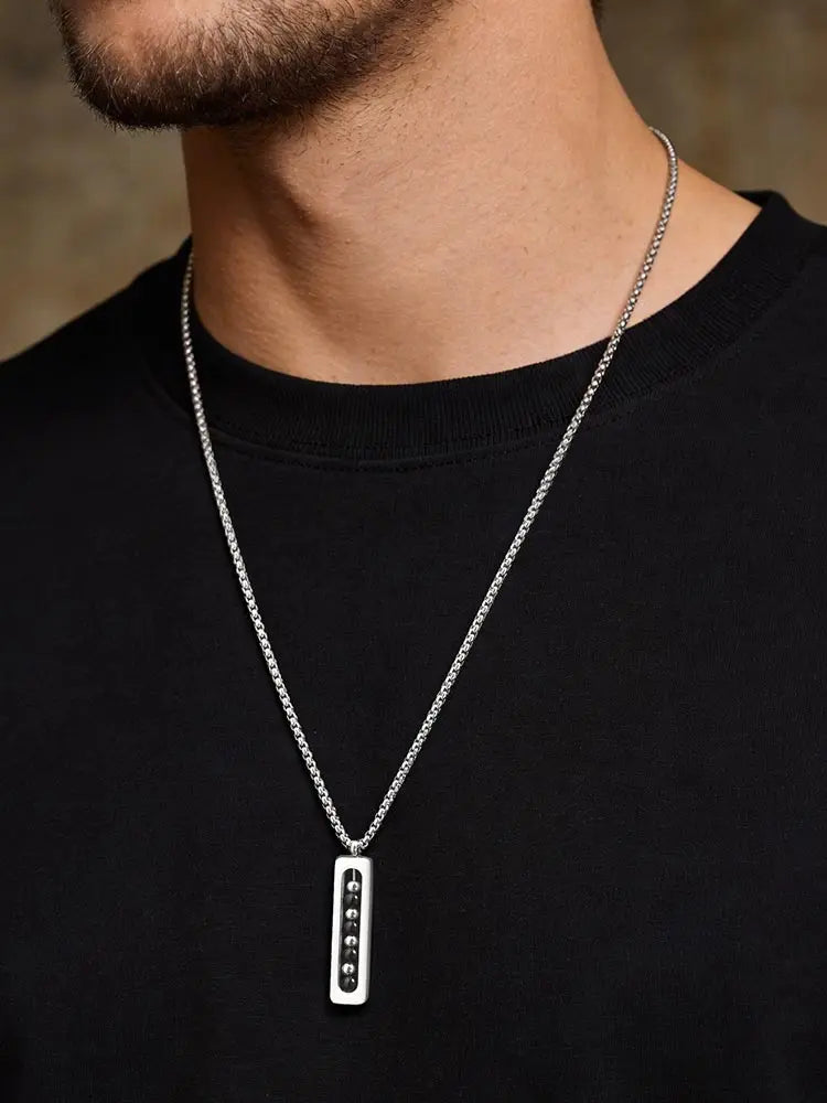 PENDRA Bar Silver Pendant Necklace