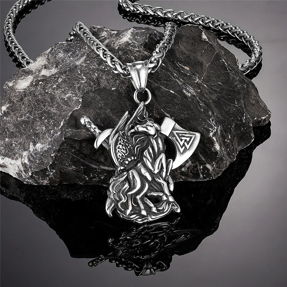 PENDRA Vikings Norse Leather Necklace
