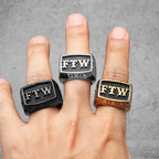 FTW Middle Finger Men Rings Stainless Steel Punk Vintage Cool Stuff Fashion Jewelry Accessories For Women Gift Wholesale
