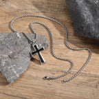 PENDRA Cross Black Glue Pendant Necklace