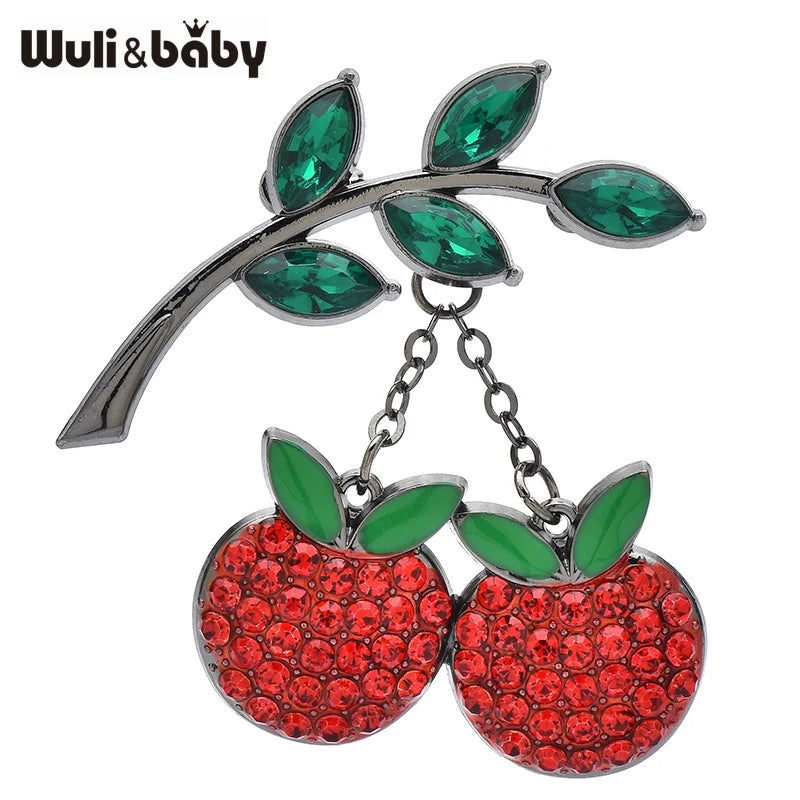 PENDRA Cherryelle 3-Color Shining Cherry Brooch