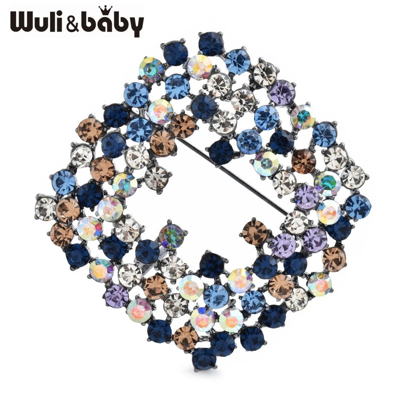 PENDRA Rhombelle Rhinestone Geometric Rhombus Brooch