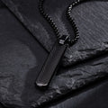 Vertical Long Bar Pendant Necklaces for Men Boys,Stainless Steel Cutting Flower Pendant Necklaces,Casual Jewelry