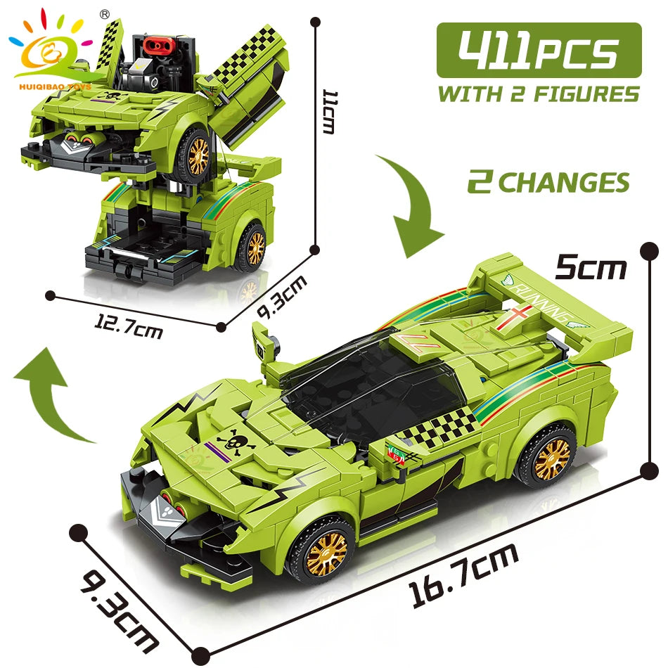 PENDRA Transfrom Racing Robot Building Set