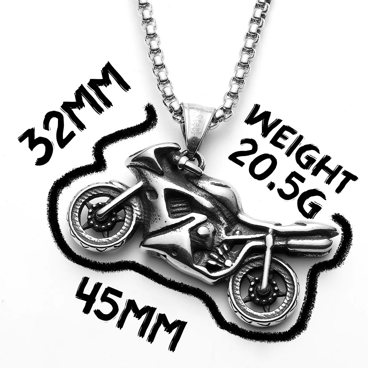 Racing Motorcycle Rider Stainless Steel Men Necklaces Pendant Chain Punk Biker New In For Women Fashion Jewelry Gifts Wholesale