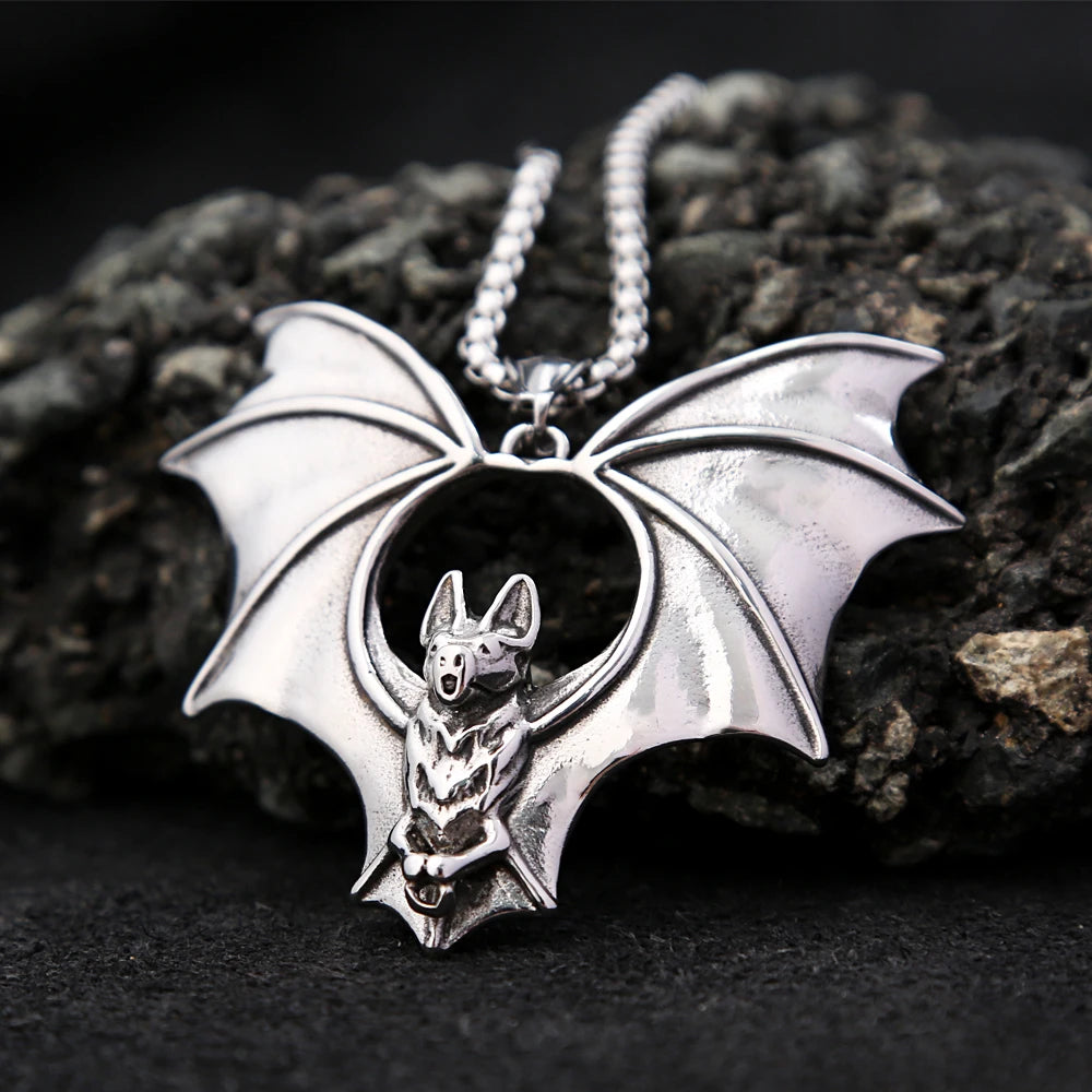 PENDRA Batwing Punk Bat Pendant Necklace