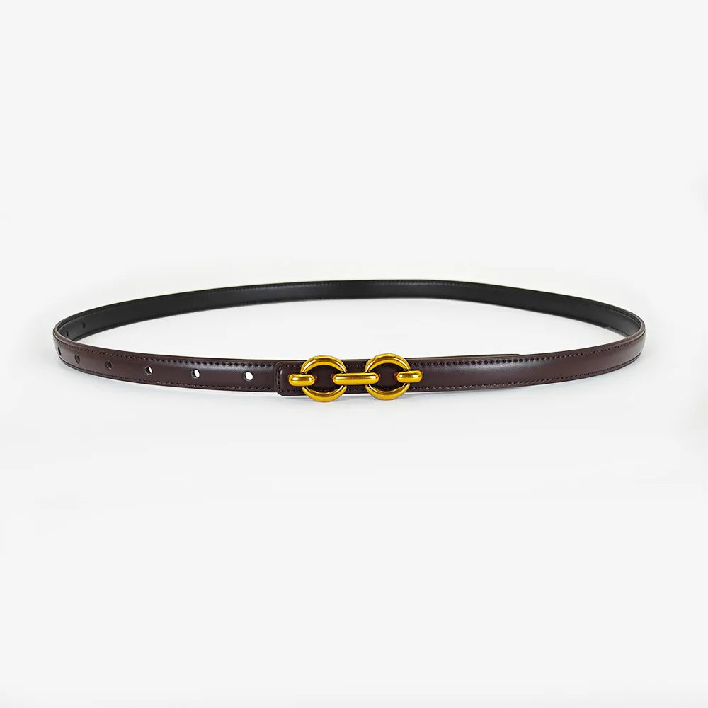 PENDRA Fayeyne Genuine Leather Elegant Slim Belt
