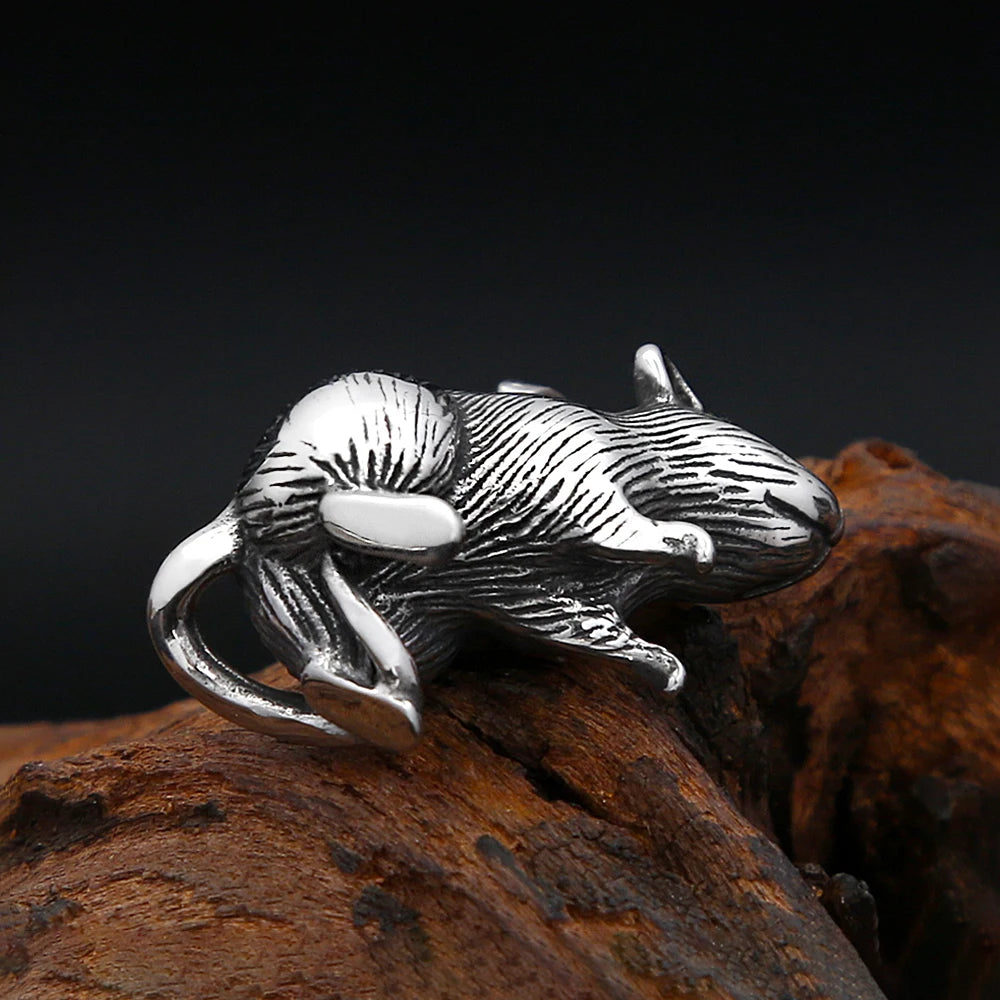 PENDRA Ratshade Gothic Mouse Rat Pendant Necklace