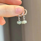 PENDRA Jade Geometry Hoop Earrings