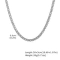 Minimalist Chain Links Necklaces for Men Boys,5MM Stainless Steel Double-Layer Rolo Links Collars,Classic Jewelry Gifts