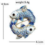 PENDRA Pisces Fish Zodiac Brooch
