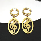PENDRA Treble Note Music Hoop Earrings