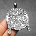 PENDRA Tree Raven Steel Necklace