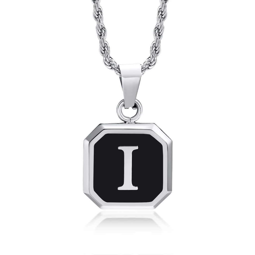 PENDRA Square Twisted Pendant Necklace