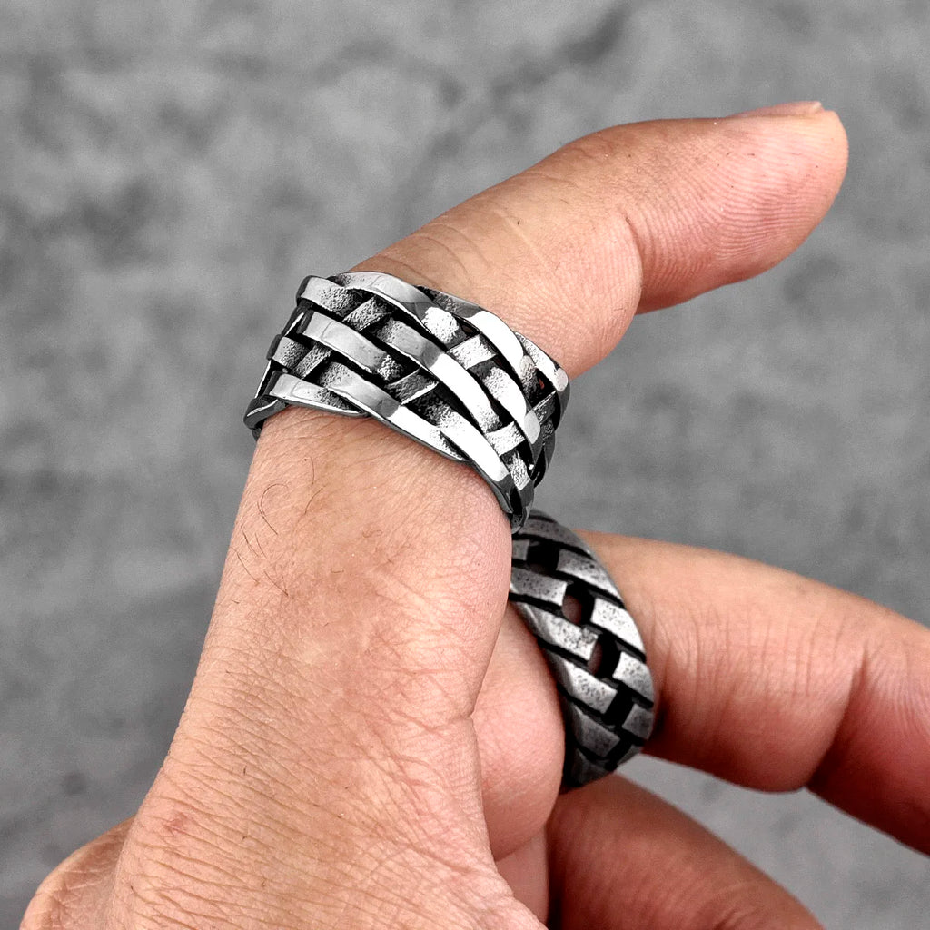 PENDRA Weaving Boyfriend Steel Ring