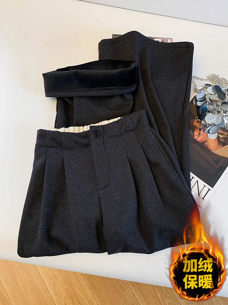 PENDRA Cashmere Touch High Waist Wide Leg Pants
