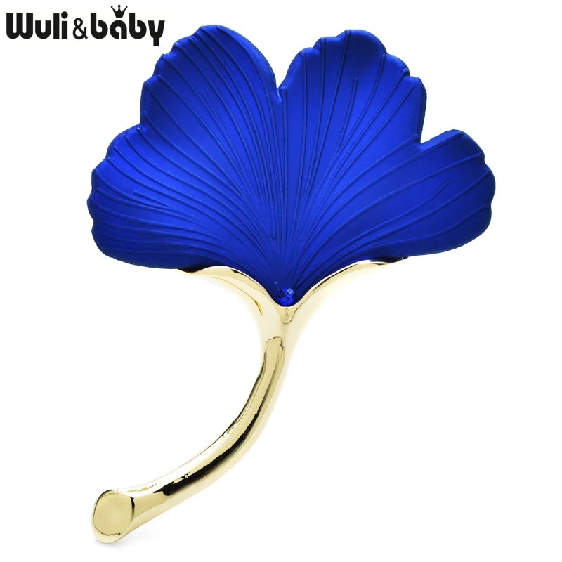 PENDRA Gingkoelle Soft-Paint Ginkgo Leaf Brooch