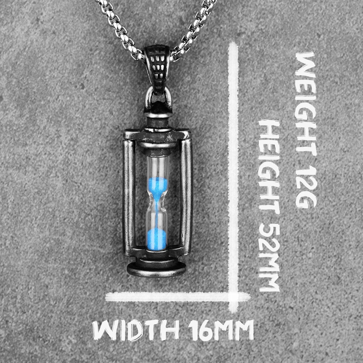 PENDRA Hourglass Steel Necklace
