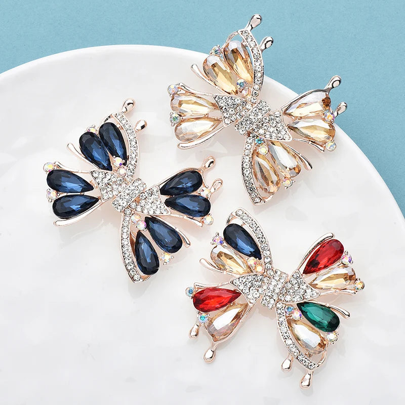 PENDRA Lumina Multicolor Crystal Butterfly Brooch