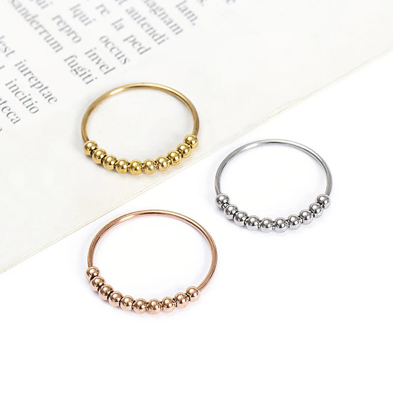 PENDRA Calmspin Stainless Steel Anxiety Spinner Ring
