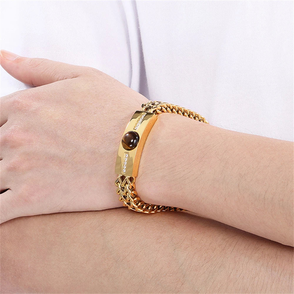PENDRA Chain Gold Zircon Bracelet