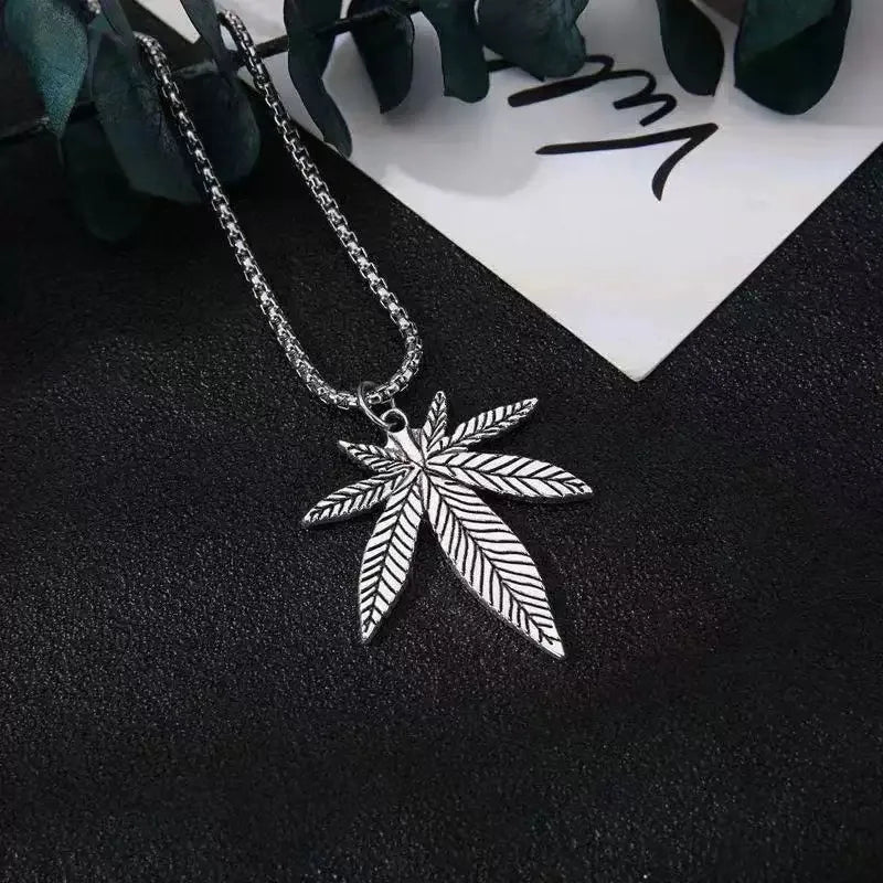PENDRA Mapleleaf Stainless Steel Maple Leaf Pendant
