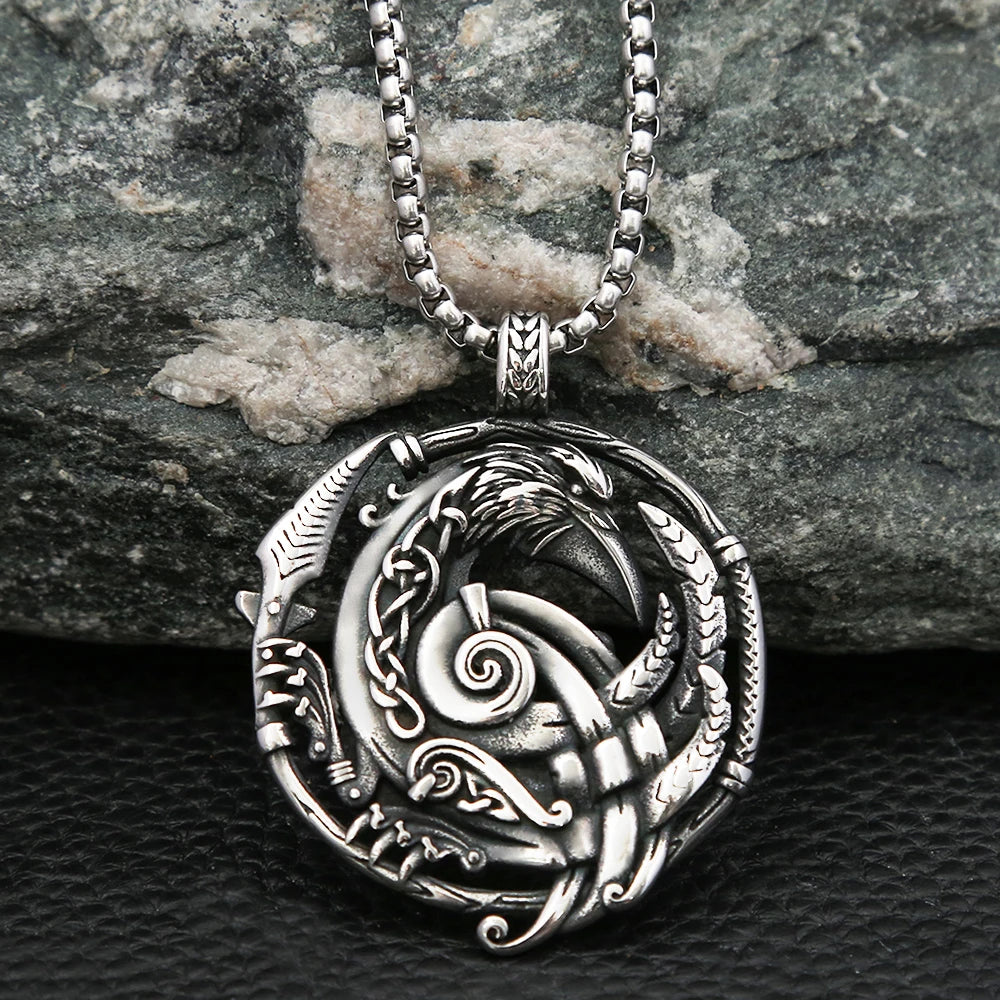 PENDRA Odinraven Vintage Viking Odin Raven Pendant