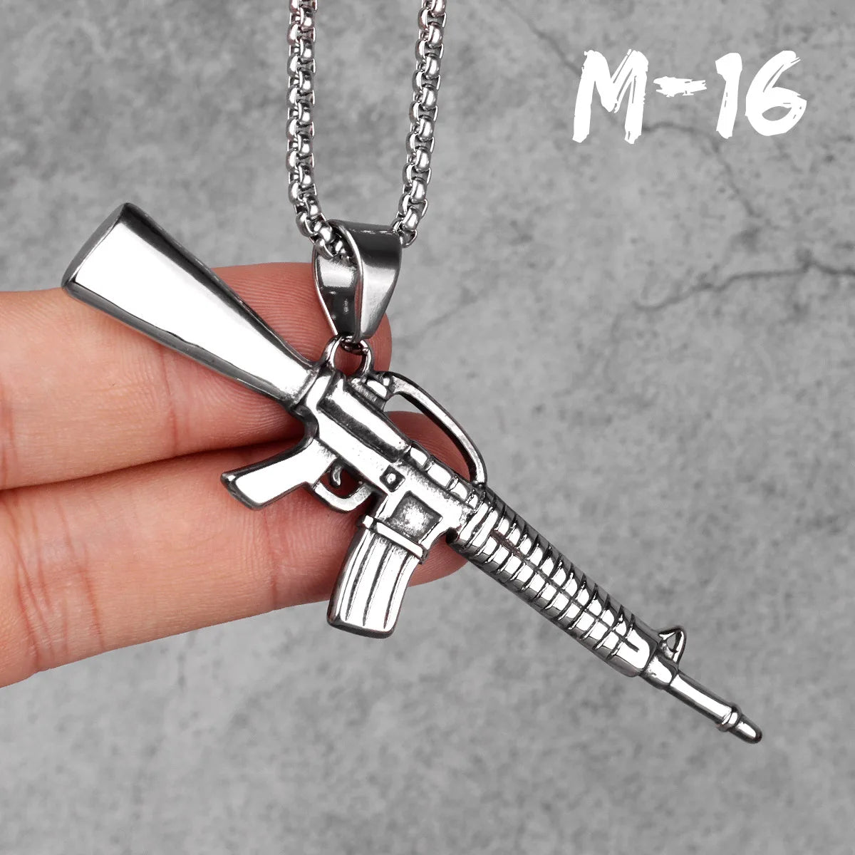 PENDRA Gun Boyfriend Steel Necklace