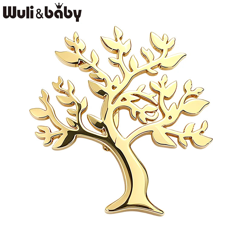 PENDRA Arboris Stainless Steel Tree of Life Brooch