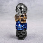 PENDRA Skull Bones Carving Steel Ring