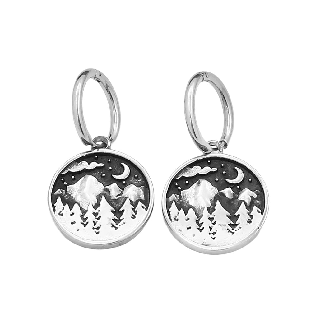 PENDRA Valknut Nordic Rune Earrings