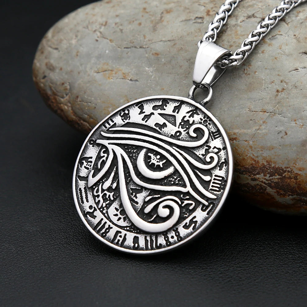 PENDRA Horus 316L Stainless Steel Eye of Horus Necklace