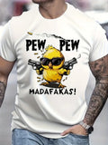 PENDRA Workout Training Loose Comfortable Printed Short Sleeve T-Shirt
