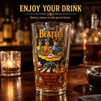 The Beatles Inspired Yellow Submarine Beer Cup Retro Music Band Glass Pint Tumbler Bar Party Drinkware Fan Gift