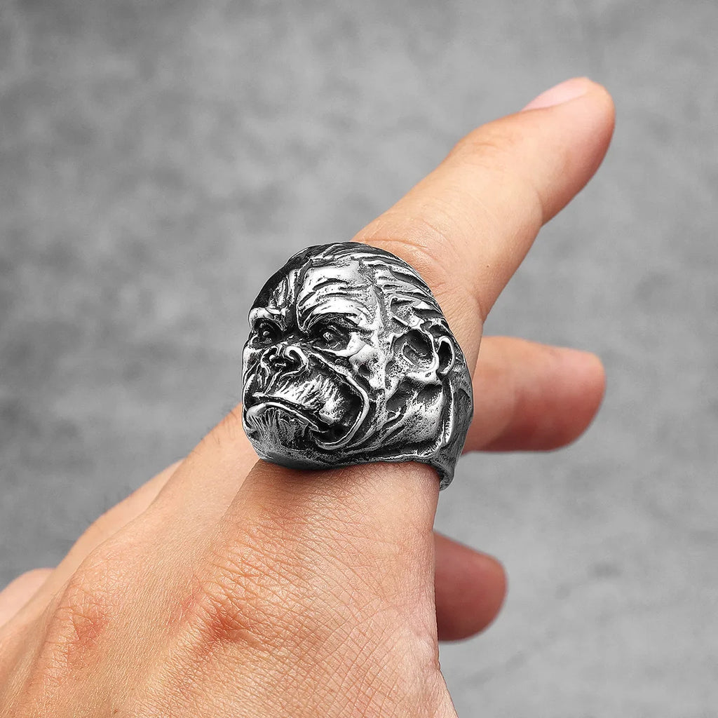PENDRA Gorilla Animal Monkey Steel Ring