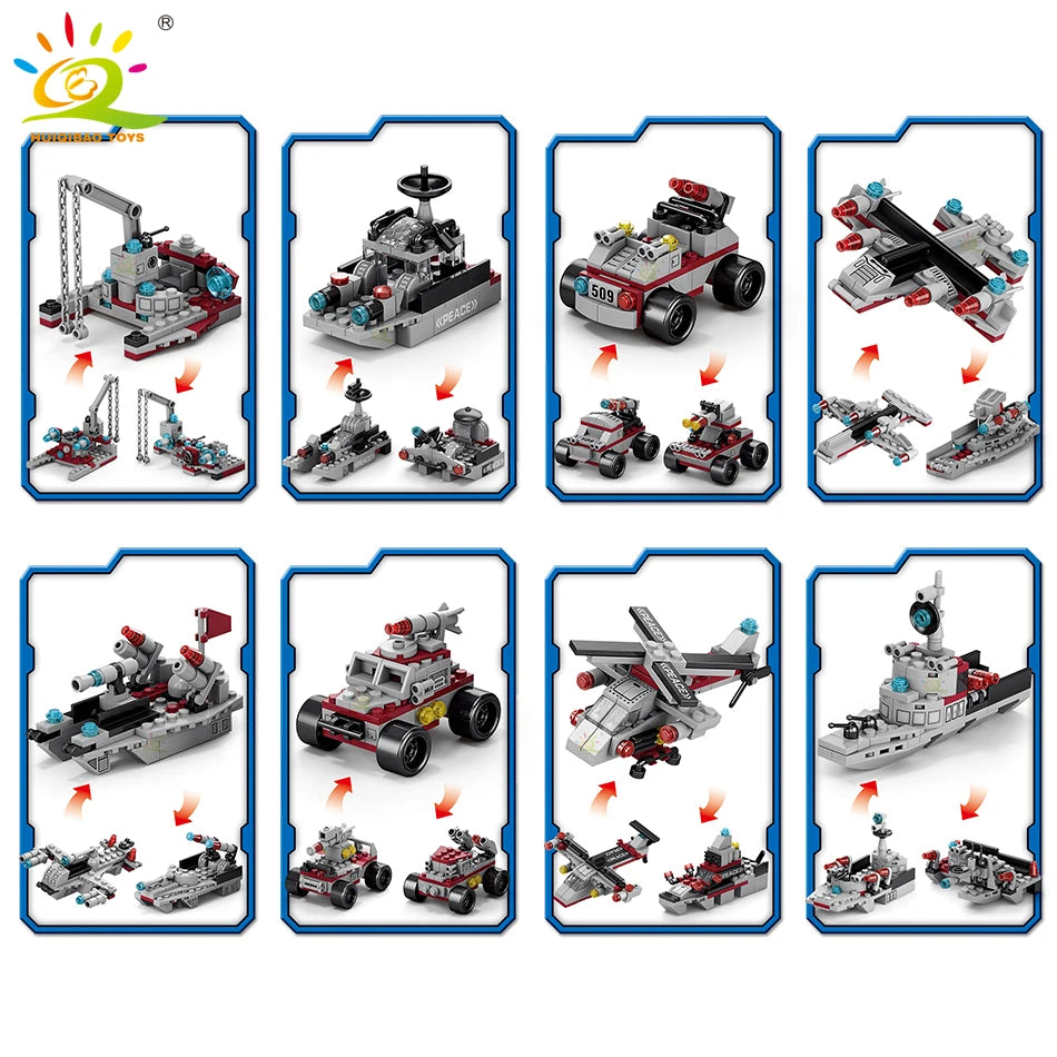 PENDRA Military Ship 8in1 Building Set