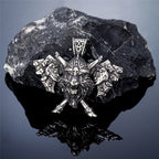 PENDRA Wolf Norse Helmet Necklace