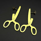 PENDRA Retro Scissor Punk Stud Earrings