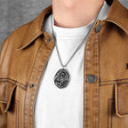 PENDRA Dragon Shield Steel Necklace