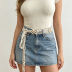 PENDRA Demiine Floral Boho Waist Chain Belt