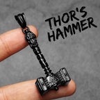 PENDRA Thor's Hammer Steel Necklace