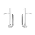 PENDRA Silver Double Layer Earrings