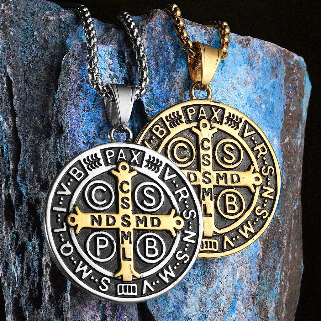 PENDRA St Benedict Exorcism Steel Necklace