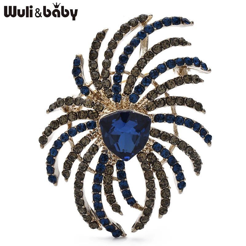 PENDRA Floracrystal Vintage Crystal Flower Brooch