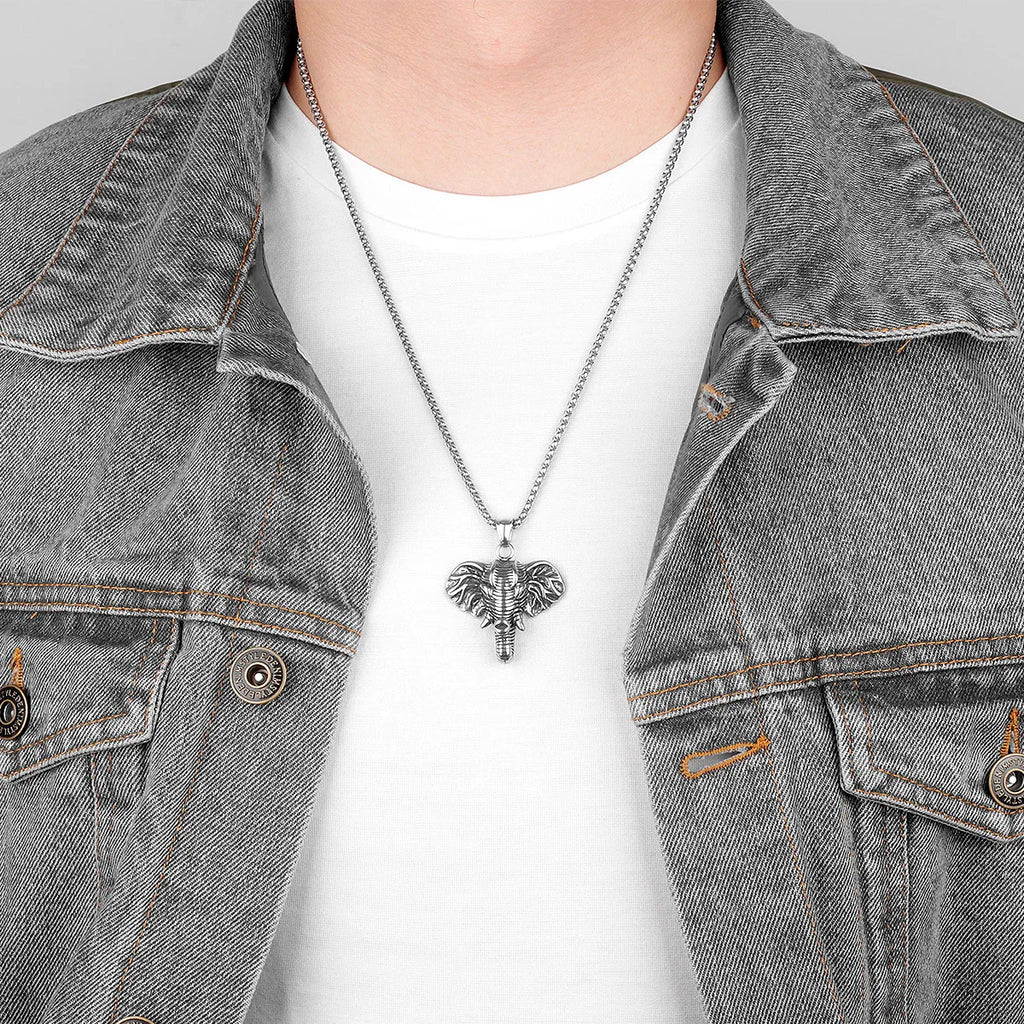 PENDRA Elephant Animal Boyfriend Steel Necklace