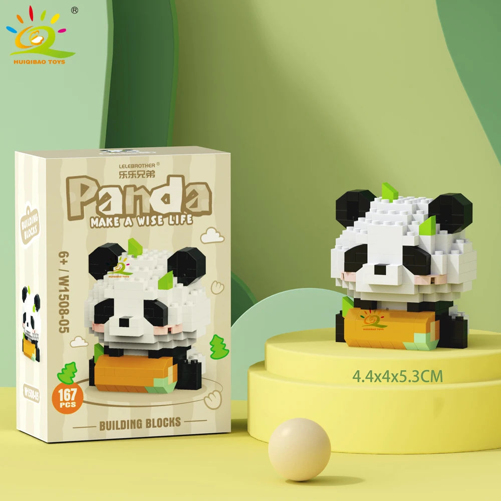 PENDRA Cute Panda Micro Building Set